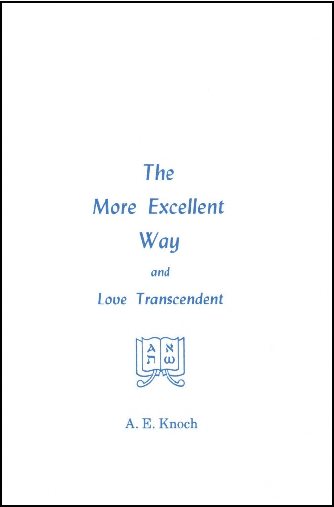 The More Excellent Way and Love Transcendent