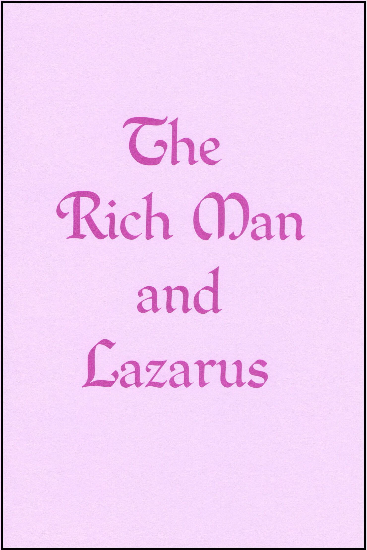 The Rich Man and Lazarus